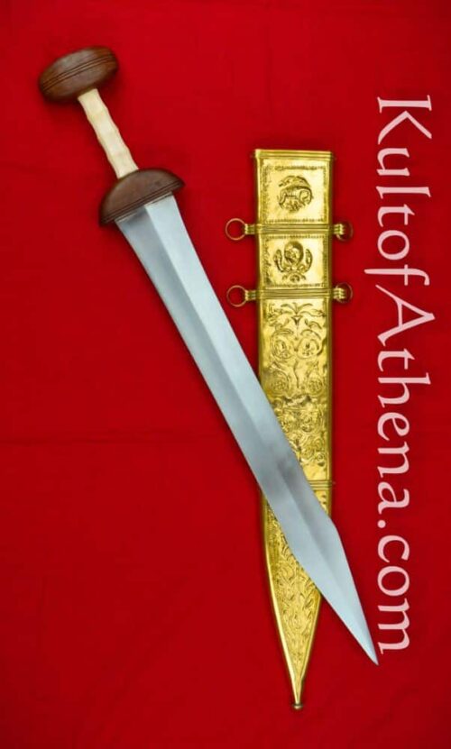 Roman Mainz Gladius with Brass Plated Scabbard