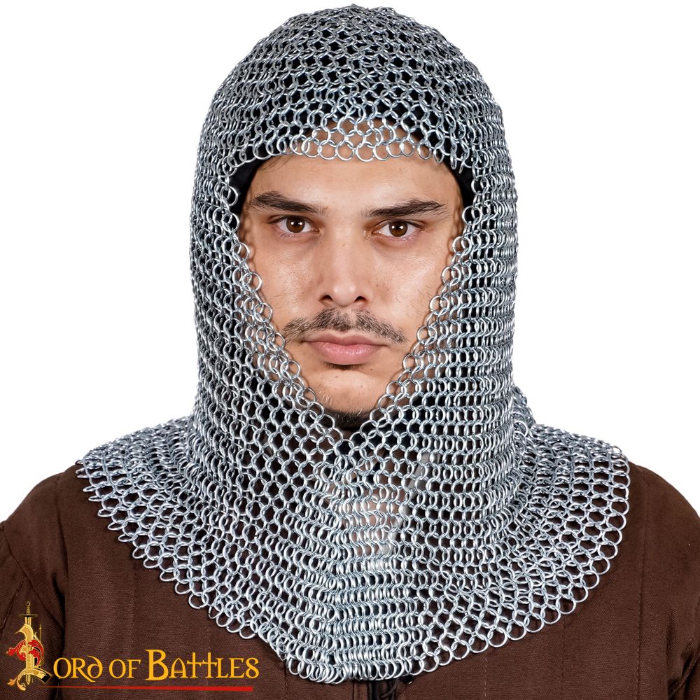 Stainless Steel Chain Mail Coif Authentic Rust Proof Hood