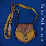 Leather and Canvas Shoulder Pouch