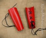 Leather Bracers - Red