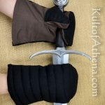 Padded Gambeson Mitten Gauntlets - Black