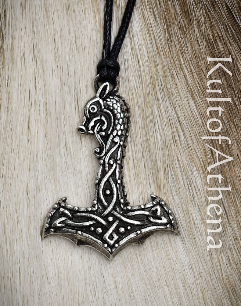 Alchemy Gothic - Drakkar Hammer Pendant - Kult of Athena %