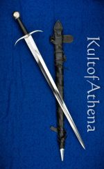 Darksword Armory - Arming Sword with Black Scabbard with Integrated Sword Belt