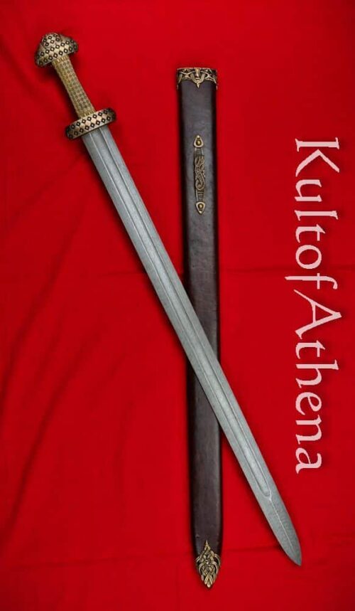 Deepeeka - Bronze Hilt Danish Viking Sword with Damascus Blade
