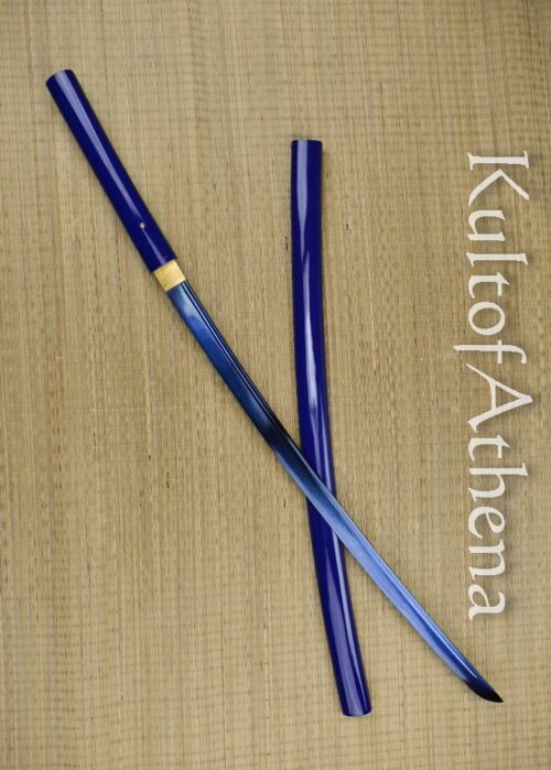 Blue Damascus Shirasaya Katana