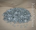 1 kgs Loose Chainmail Rings - Aluminum Dome Riveted Flat Rings - 16 Gauge / 10 mm