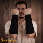 Lord of Battles - Padded Gambeson Bracers - Black