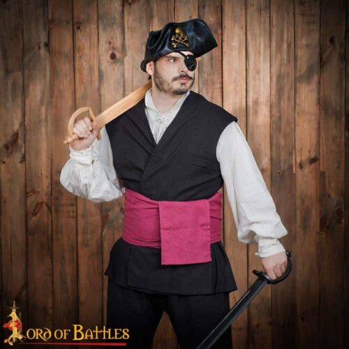 Lord of Battles - Cotton Canvas Pirate Sash - Burgundy