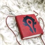 Mythrojan - Red Sorcerer Key Ring Medieval Leather Journal - Antiqued Diary Notebook