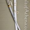 Musha Zetsurin Katana with Hidden Kozuka Blade - White Saya Scabbard