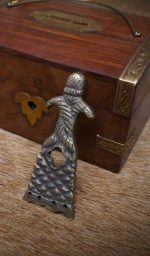 Antiqued Brass Belt End Chape - Lord of Battles