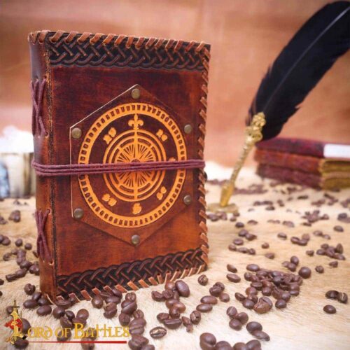 Pirate Compass Leather Journal with Cord – Lord of Battles