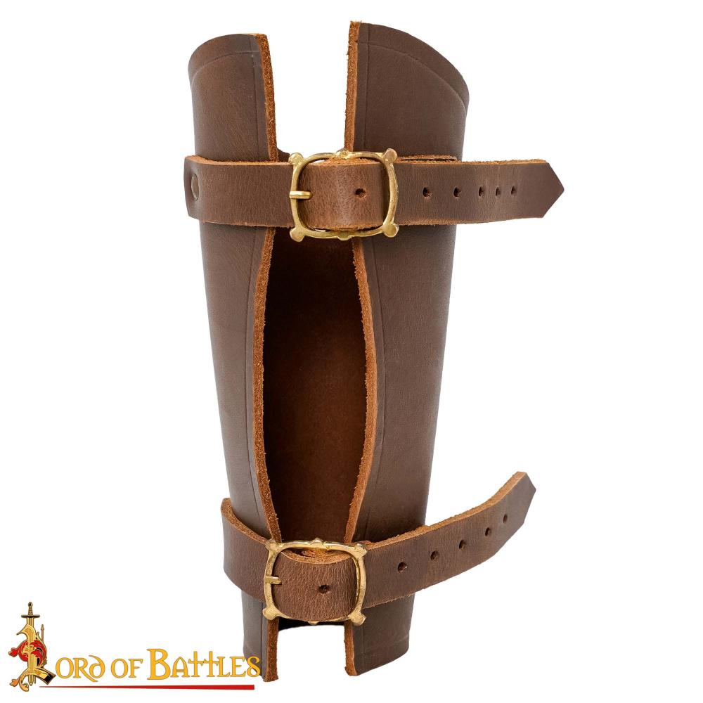 Medieval Archer's Leather Bracer for Left Arm - Single Bracer