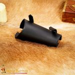 Handcrafted Medieval Archer’s Genuine Leather Bracer – Right Hand – Black – Lord of Battles