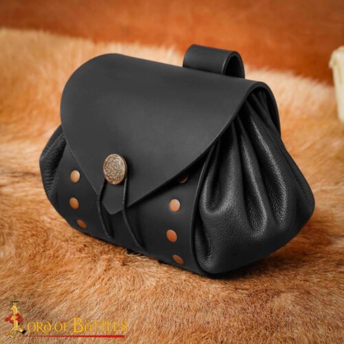 Leather Belt Pouch with Antiqued Brass Clasp – Lord of Battles