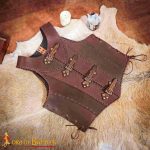 Warrioress Genuine Leather Armored Corset – Brown – Lord of Battles