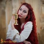 Medieval Bright Brass Goblet – Lord of Battles