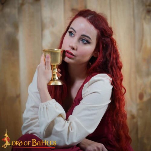 Medieval Bright Brass Goblet – Lord of Battles