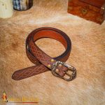 Fantasy Ranger Handcrafted Genuine Leather Belt – Brown – Lord of Battles