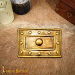 Barbarian Antiqued Brass Belt Plate – Decoration / Embellishment for Leatherwork – Lord of Battles