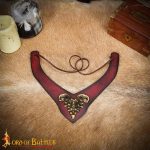 Leather Neck Collar – Maroon – Lord of Battles