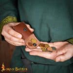 Genuine Leather Small Coin Pouch – Brown – Lord of Battles