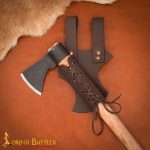 Medieval Leather Sword Frog with Adjustable Holder – Brown – Lord of Battles