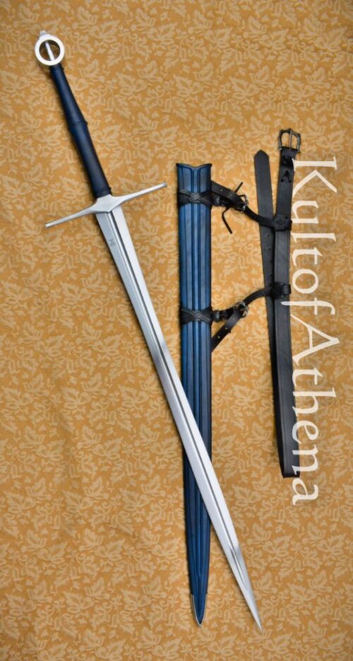Valiant Armoury Craftsman Series - The Irish Ring Leaf Blade Long Sword with Scabbard - Blue