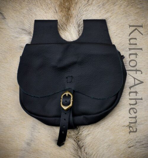 Deepeeka - Black Leather Belt Pouch