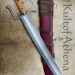 Landsknecht Emporium – Gustav Messer with Scabbard - Beechwood Grip
