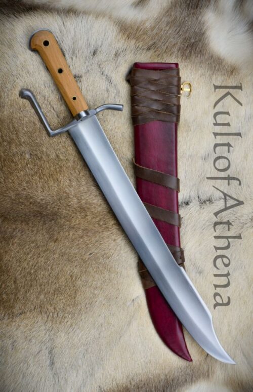 Landsknecht Emporium – Gustav Messer with Scabbard - Beechwood Grip