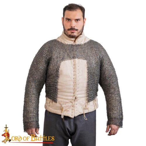 Lord of Battles - Chainmail Half Hauberk - Dome Riveted Flat Rings