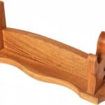 Mythrojan Solid Wood Sword Stand Medieval Sword Wall Mount Samurai Sword Display Stand Katana Sword Holder Gladiator Sword Wall Display Crusader Sword Stand Knife Stand for Display - One Tier Stand