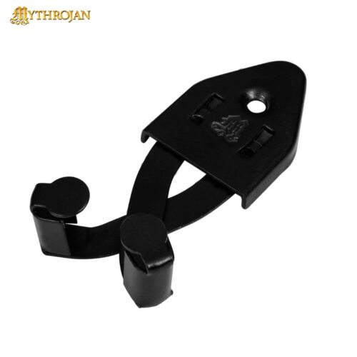 Mythrojan Metal Single Sword Vertical Wall Mount Universal Sword Holder Wall Display Black