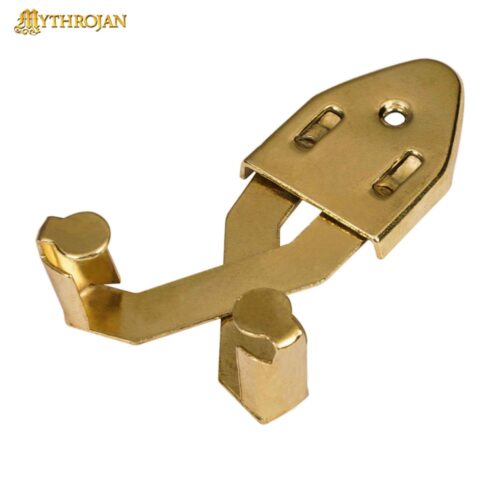 Mythrojan Metal Single Sword Vertical Wall Mount Universal Sword Holder Wall Display Brass Plating