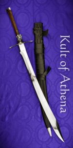 Darksword Armory - The Knochenbrecher Kriegsmesser with Black Scabbard with Integrated Sword Belt