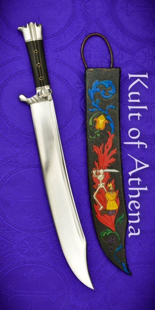 Ádám Bodorics - Ebony Grip Bauernwehr with Totentanz Motif Scabbard