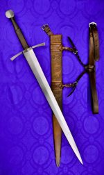 Vision -The Tellaro Longsword with Scabbard - Brown - Collaboratively Crafted by Angus Trim and Valiant Armoury