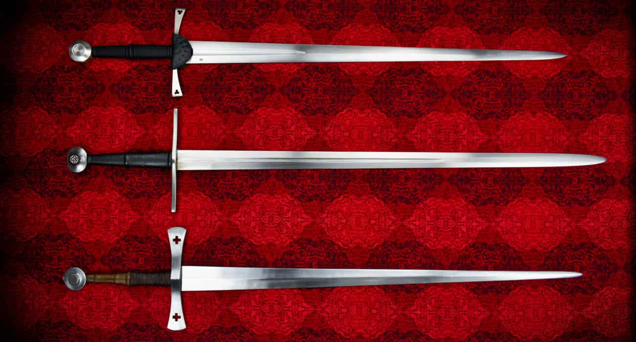 Crossed Swords Sabers Flat Illustration Stock Illustration