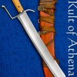 Landsknecht Emporium - Gustav Messer with Light Brown Scabbard - Beechwood Grip