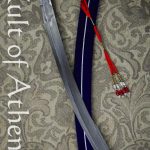 Damascus and Silver Koftgari Indian Talwar with Blue Scabbard 2- Universal Swords