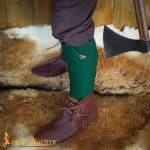 Lord of Battles - Antique Brass Viking Winingas Leg Wrapping Hooks – Norse Raven Design (2 Pcs)