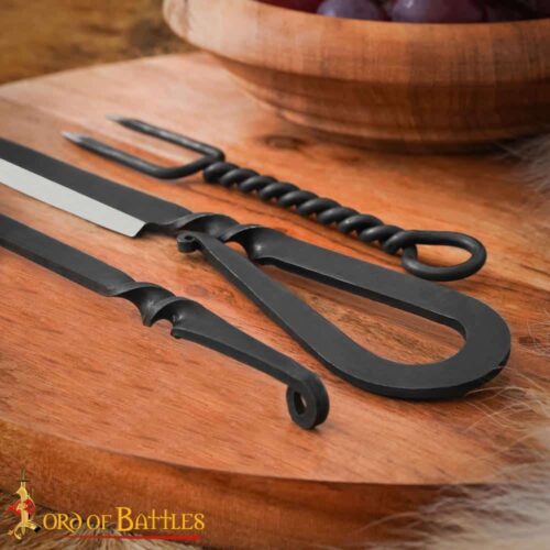 Lord of Battles - Rustic Hand Forged Cutlery Set