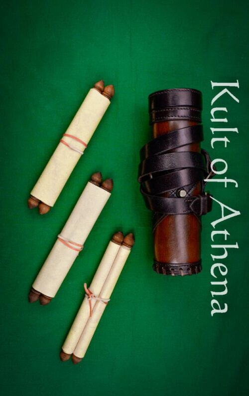 Deepeeka - Roman Leather Capsa (Scroll holder) with 3 Scrolls