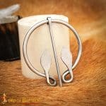 Lord of Battles - Celtic Leaf Brooch - Stainless Steel