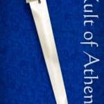 BKS - Scrollwork Etched Dirk with Emerald and Brass Wire Grip