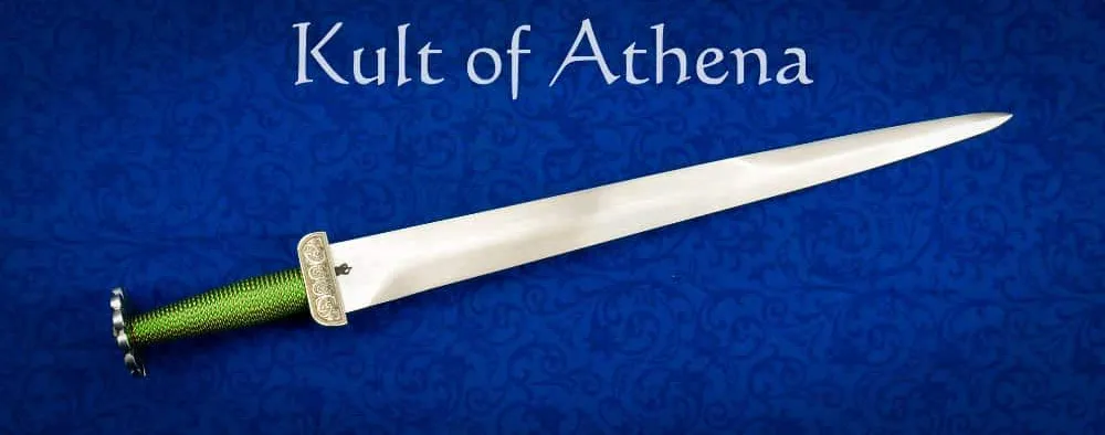 BKS - Scrollwork Etched Dirk with Emerald and Brass Wire Grip