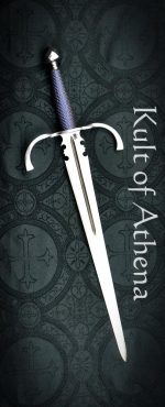 BKS - Gothic Dagger with Cobalt Blue Wire Grip Wrap